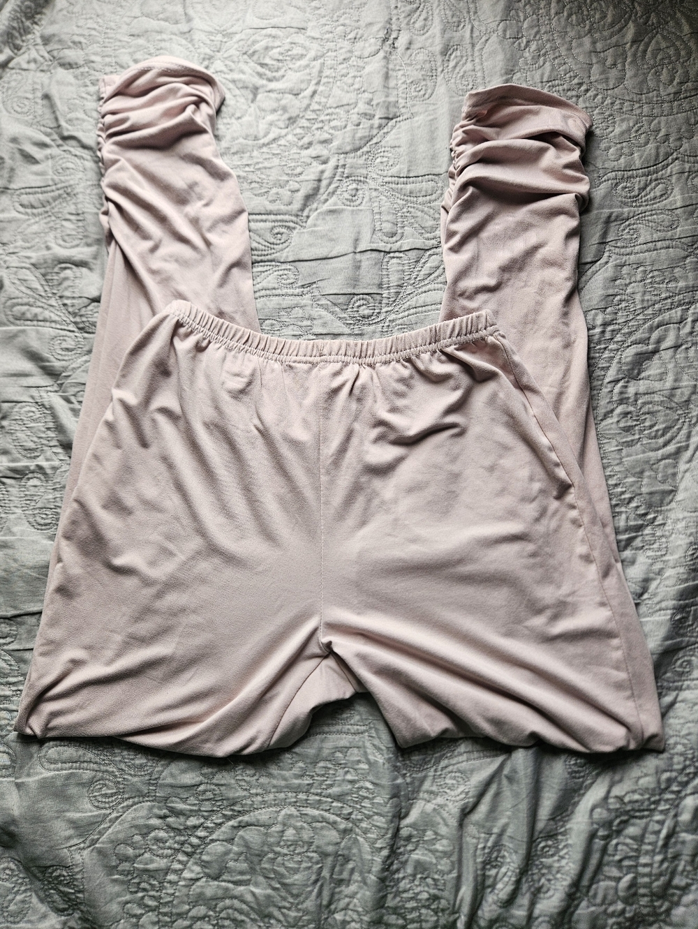 SHEIN Pale Pink Ruched Leg Lounge Pants